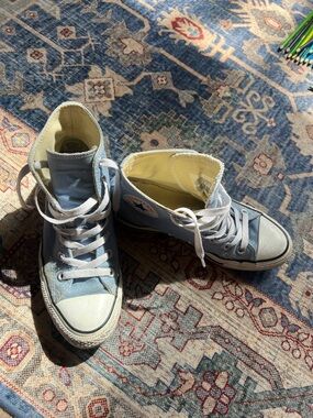 Converse Light Blue High Top Canvas Sneakers